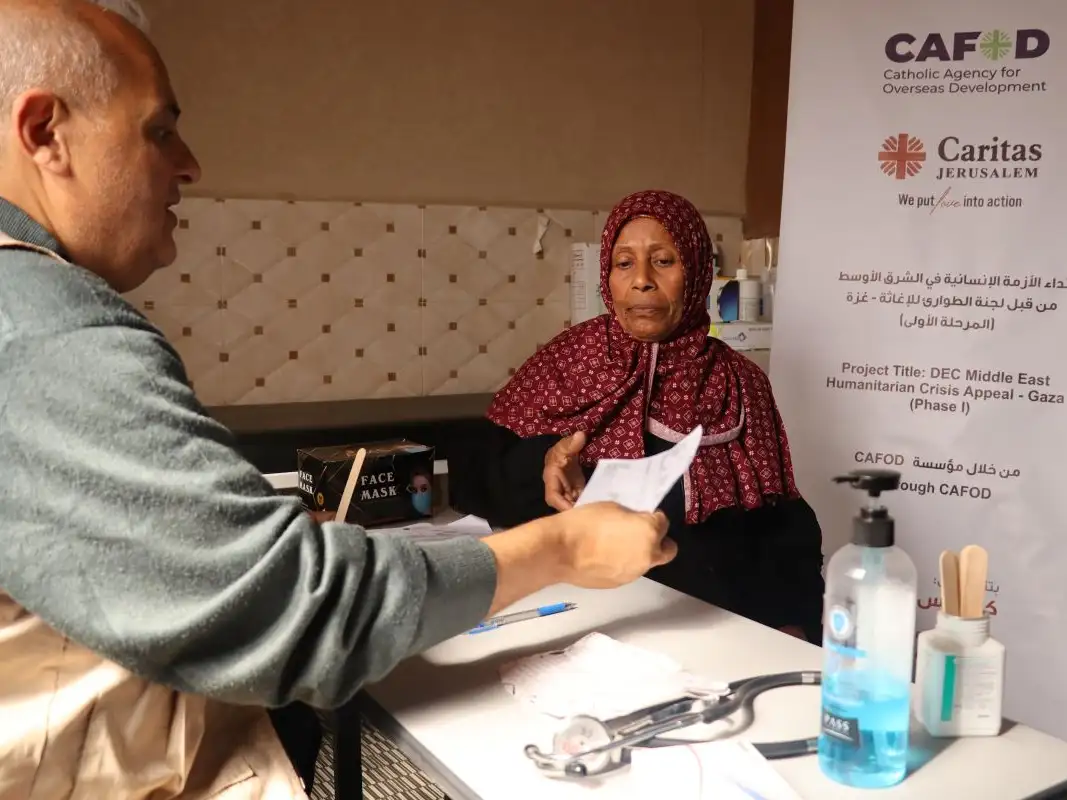 A medical point in Gaza run by Caritas Jerusalem