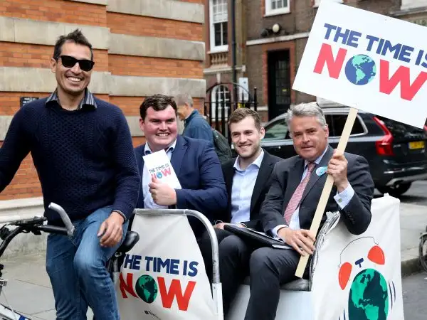 London - The Time is Now - MPs in Rickshaw
