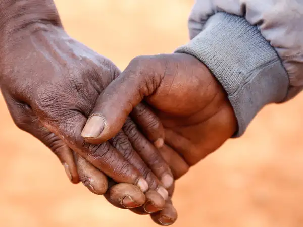 Africa - Kenya - HandsOn - Image of holding hands (NB used for Oxfam, safeguarding statement story Feb 2018)