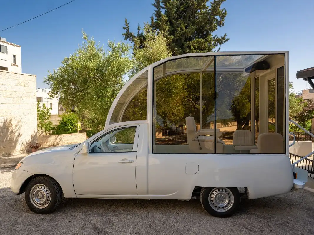 Vehicle of Hope Popemobile mobile clinic for Gaza’s children